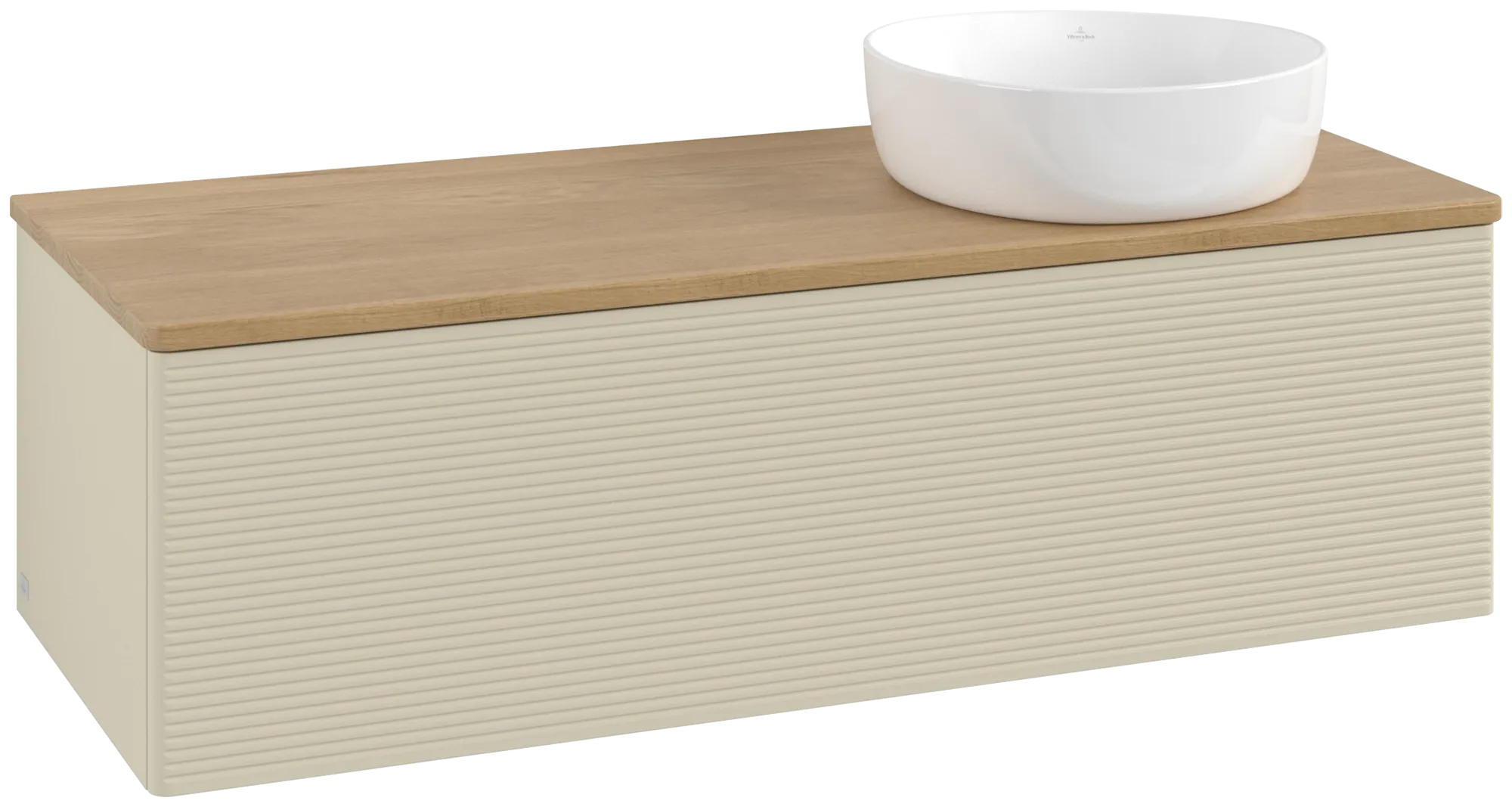 Bild von VILLEROY BOCH Antao Waschbeckenunterschrank, 1 Auszug, 1200 x 360 x 500 mm, Front mit Struktur, Silk Grey Matt Lacquer / Honey Oak #K34111HJ