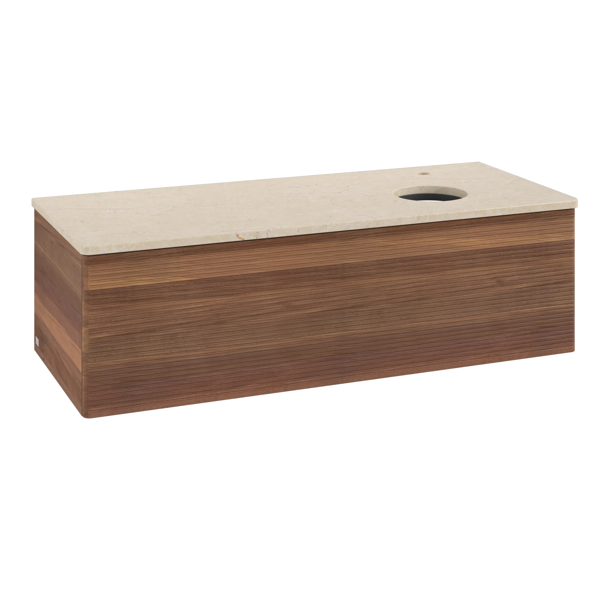 Bild von VILLEROY BOCH Antao Waschbeckenunterschrank, 1 Auszug, 1200 x 360 x 500 mm, Front mit Struktur, Warm Walnut / Botticino #K34153HM