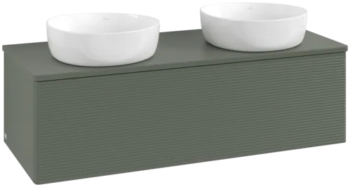 Bild von VILLEROY BOCH Antao Waschbeckenunterschrank, 1 Auszug, 1200 x 360 x 500 mm, Front mit Struktur, Leaf Green Matt Lacquer / Leaf Green Matt Lacquer #K35150HL