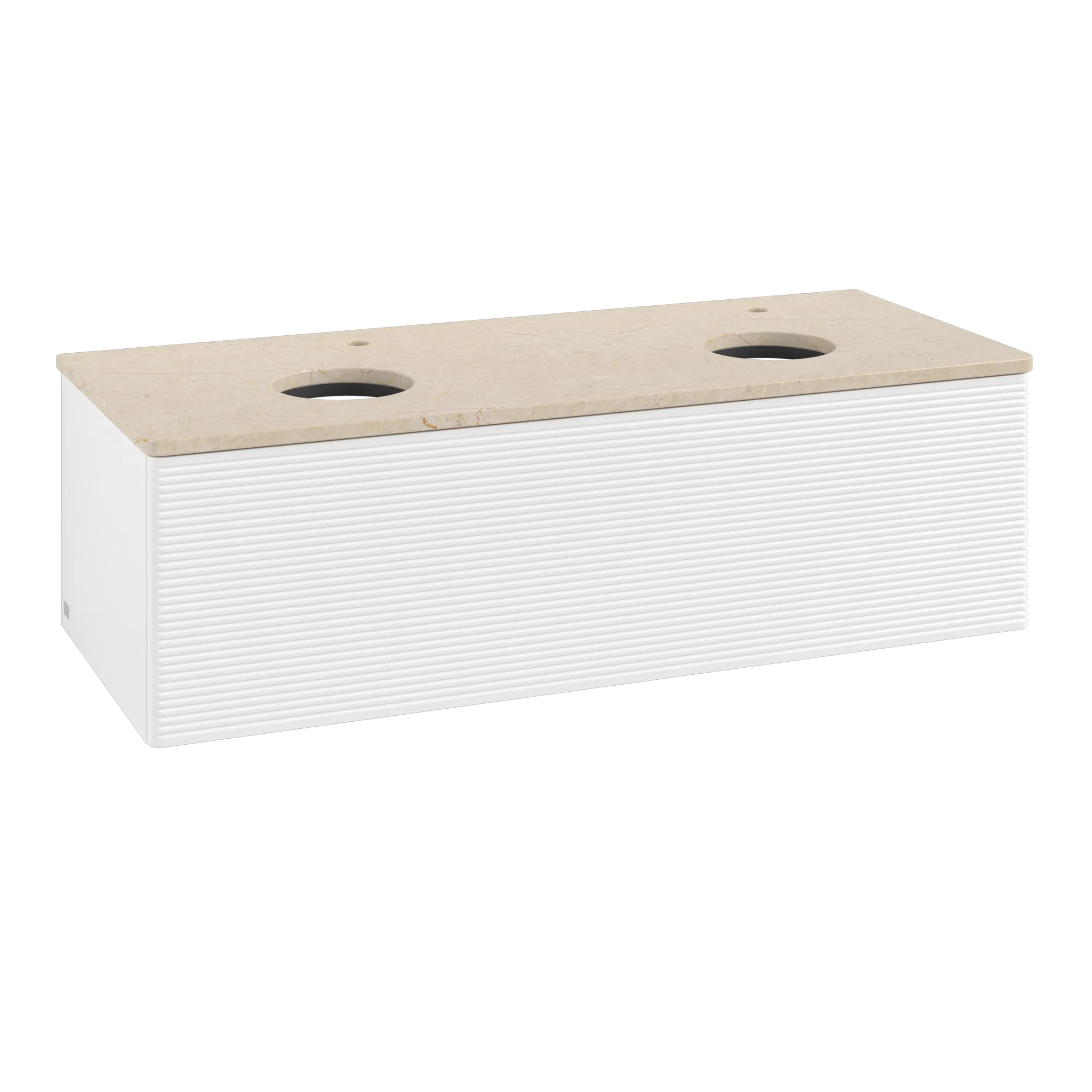 Bild von VILLEROY BOCH Antao Waschbeckenunterschrank, 1 Auszug, 1200 x 360 x 500 mm, Front mit Struktur, White Matt Lacquer / Botticino #K35153MT