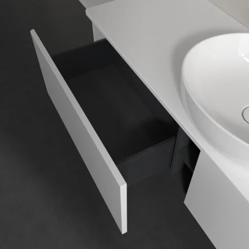 Bild von VILLEROY BOCH Antao Waschbeckenunterschrank, 2 Auszüge, 1600 x 360 x 500 mm, Front ohne Struktur, Glossy White Lacquer / Glossy White Lacquer #K36010GF