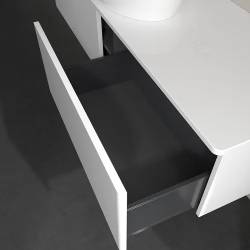 Bild von VILLEROY BOCH Antao Waschbeckenunterschrank, 2 Auszüge, 1600 x 360 x 500 mm, Front ohne Struktur, Glossy White Lacquer / Glossy White Lacquer #K36010GF