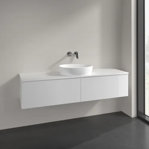 Bild von VILLEROY BOCH Antao Waschbeckenunterschrank, 2 Auszüge, 1600 x 360 x 500 mm, Front ohne Struktur, Glossy White Lacquer / Glossy White Lacquer #K36010GF