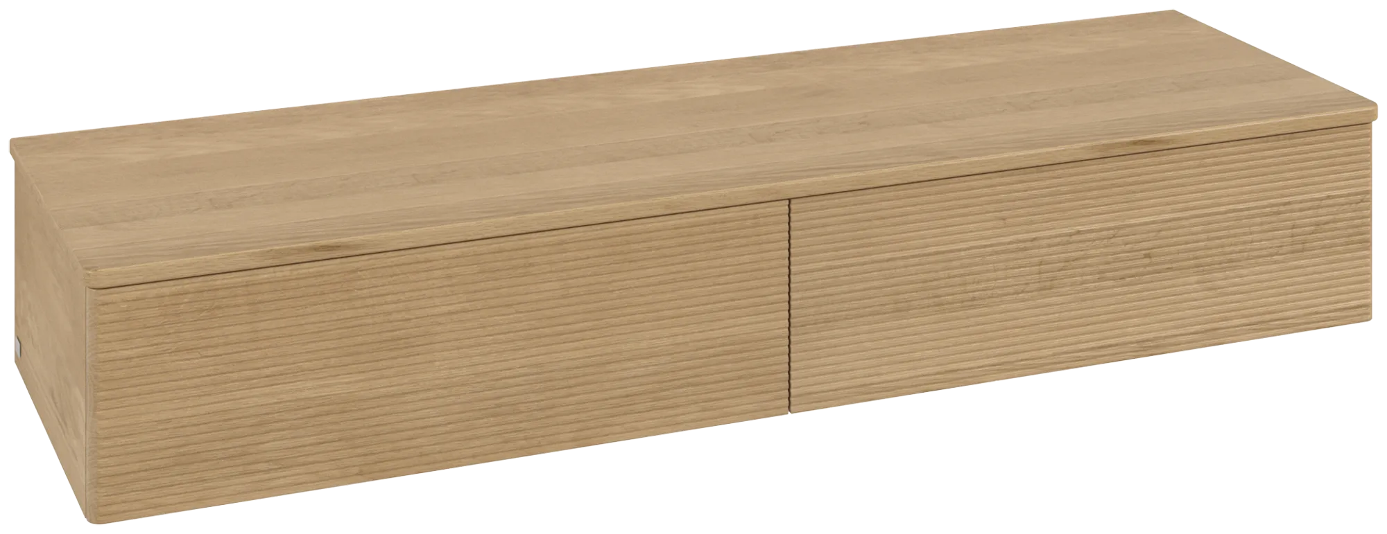 Bild von VILLEROY BOCH Antao Sideboard, 2 Auszüge, 1600 x 268 x 500 mm, Front mit Struktur, Honey Oak / Honey Oak #K42101HN