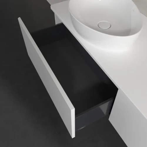 Bild von VILLEROY BOCH Antao Waschbeckenunterschrank, 2 Auszüge, 1600 x 360 x 500 mm, Front ohne Struktur, White Matt Lacquer / White Matt Lacquer #K37010MT