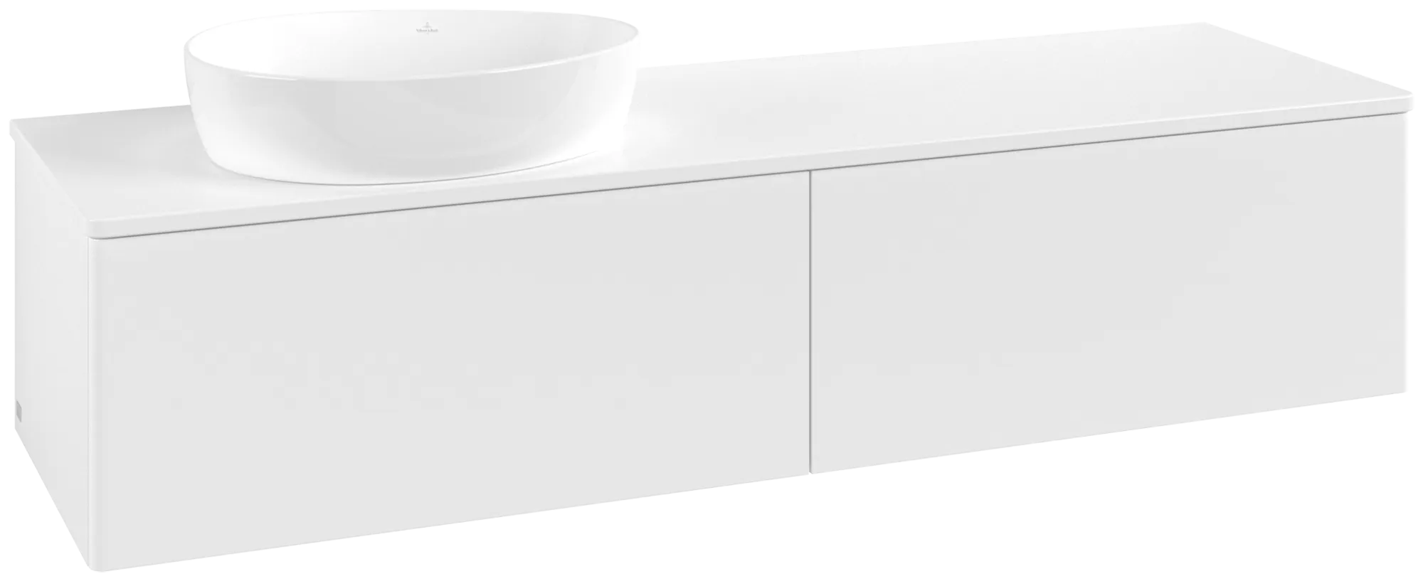 Bild von VILLEROY BOCH Antao Waschbeckenunterschrank, 2 Auszüge, 1600 x 360 x 500 mm, Front ohne Struktur, White Matt Lacquer / White Matt Lacquer #K37010MT