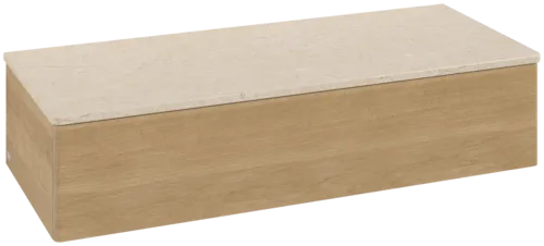 Bild von VILLEROY BOCH Antao Sideboard, 1 Auszug, 1200 x 268 x 500 mm, Front ohne Struktur, Honey Oak / Botticino #K41003HN