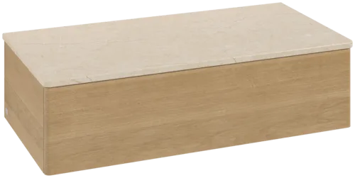 Picture of VILLEROY BOCH Antao Sideboard, 1 pull-out compartment, 1000 x 268 x 500 mm, Front without structure, Honey Oak / Botticino #K40003HN