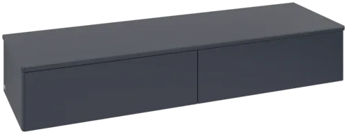 Bild von VILLEROY BOCH Antao Sideboard, 2 Auszüge, 1600 x 268 x 500 mm, Front ohne Struktur, Midnight Blue Matt Lacquer / Midnight Blue Matt Lacquer #K42000HG