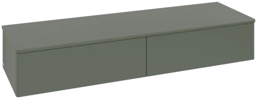 Bild von VILLEROY BOCH Antao Sideboard, 2 Auszüge, 1600 x 268 x 500 mm, Front ohne Struktur, Leaf Green Matt Lacquer / Leaf Green Matt Lacquer #K42000HL