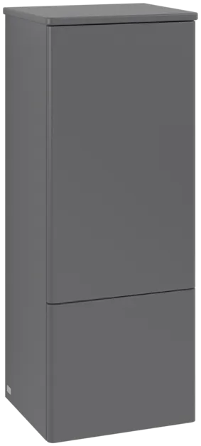 Bild von VILLEROY BOCH Antao Mittelschrank, 1 Tür, 414 x 1039 x 356 mm, Front ohne Struktur, Anthracite Matt Lacquer / Anthracite Matt Lacquer #K43000GK