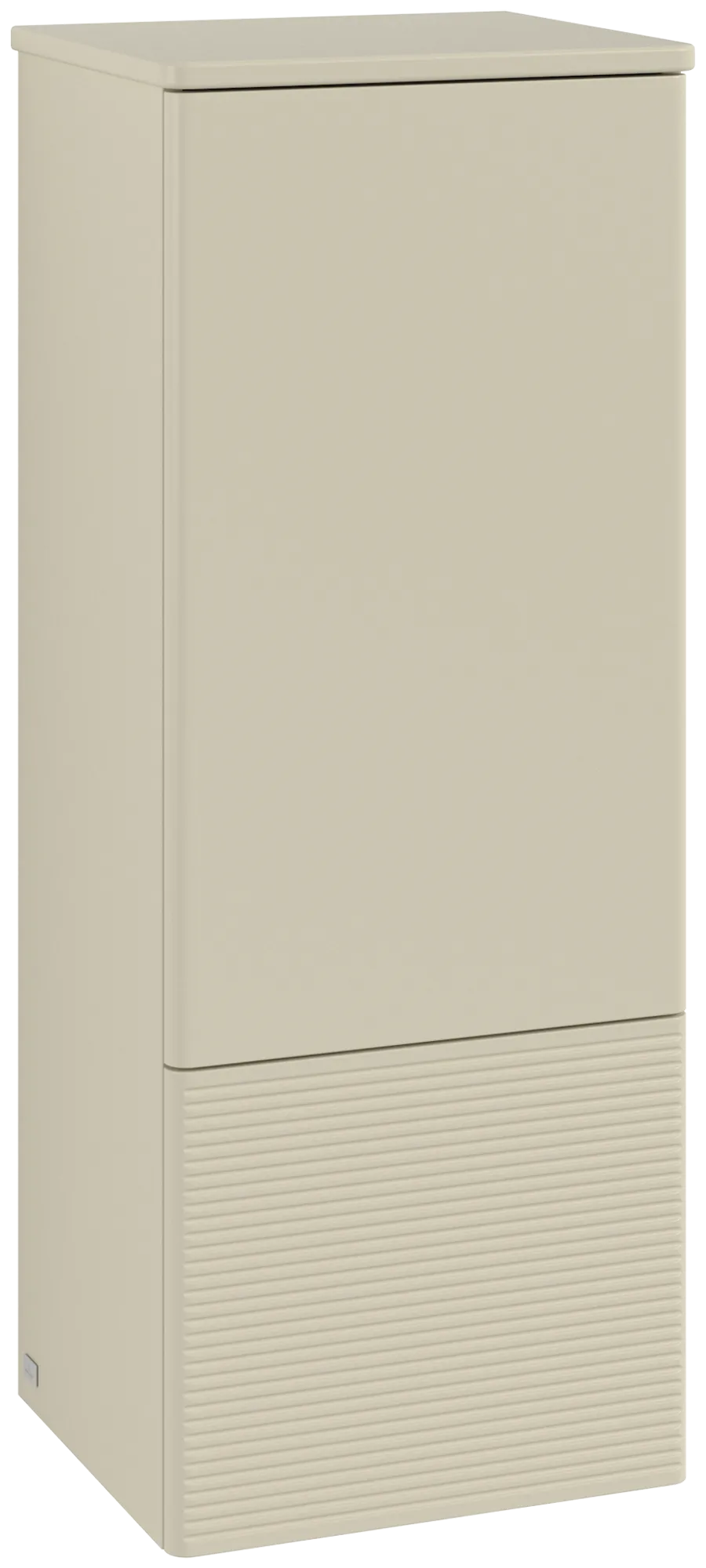 Bild von VILLEROY BOCH Antao Mittelschrank, 1 Tür, 414 x 1039 x 356 mm, Front mit Struktur, Silk Grey Matt Lacquer / Silk Grey Matt Lacquer #K43100HJ