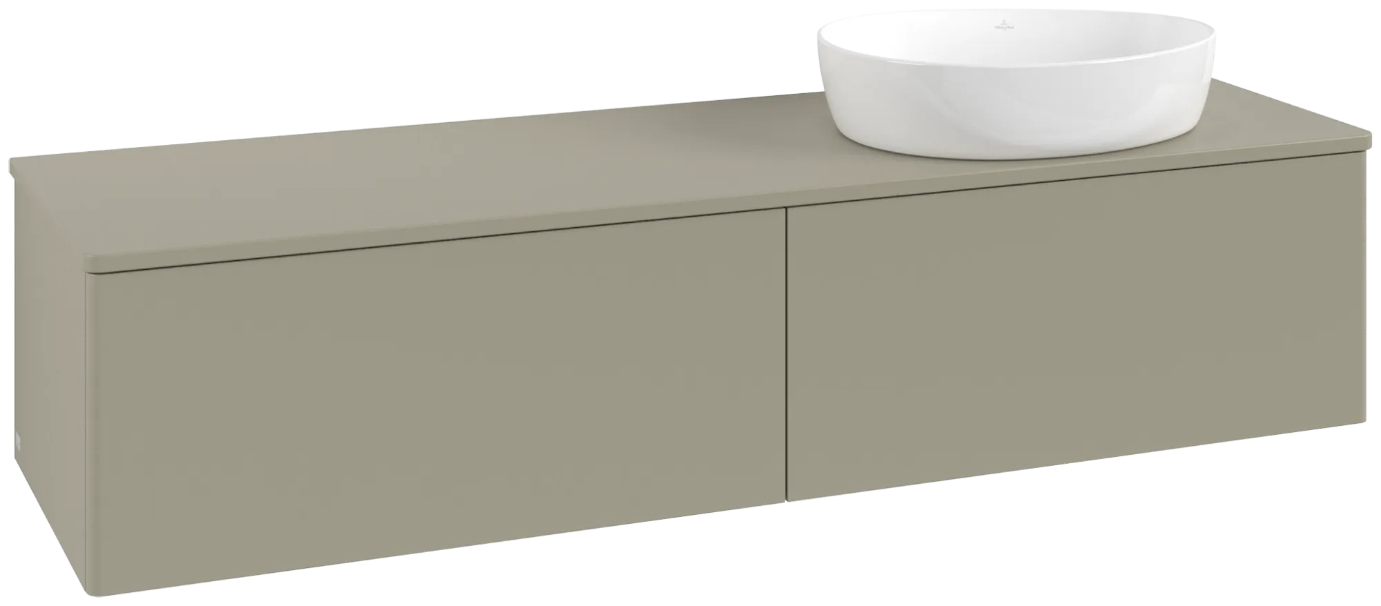 Obrázek VILLEROY BOCH Antao Vanity unit, 2 pull-out compartments, 1600 x 360 x 500 mm, Front without structure, Stone Grey Matt Lacquer / Stone Grey Matt Lacquer #K38010HK