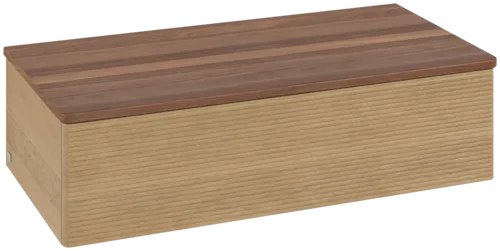 Bild von VILLEROY BOCH Antao Sideboard, 1 Auszug, 1000 x 268 x 500 mm, Front mit Struktur, Honey Oak / Warm Walnut #K40102HN