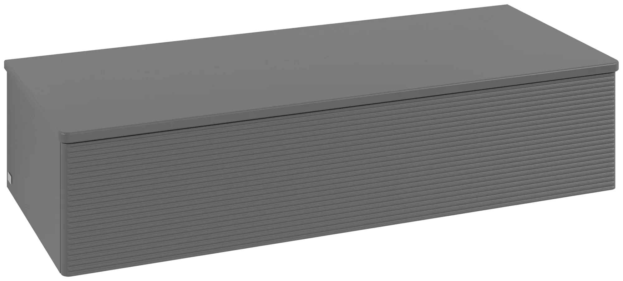 Bild von VILLEROY BOCH Antao Sideboard, 1 Auszug, 1200 x 268 x 500 mm, Front mit Struktur, Anthracite Matt Lacquer / Anthracite Matt Lacquer #K41100GK
