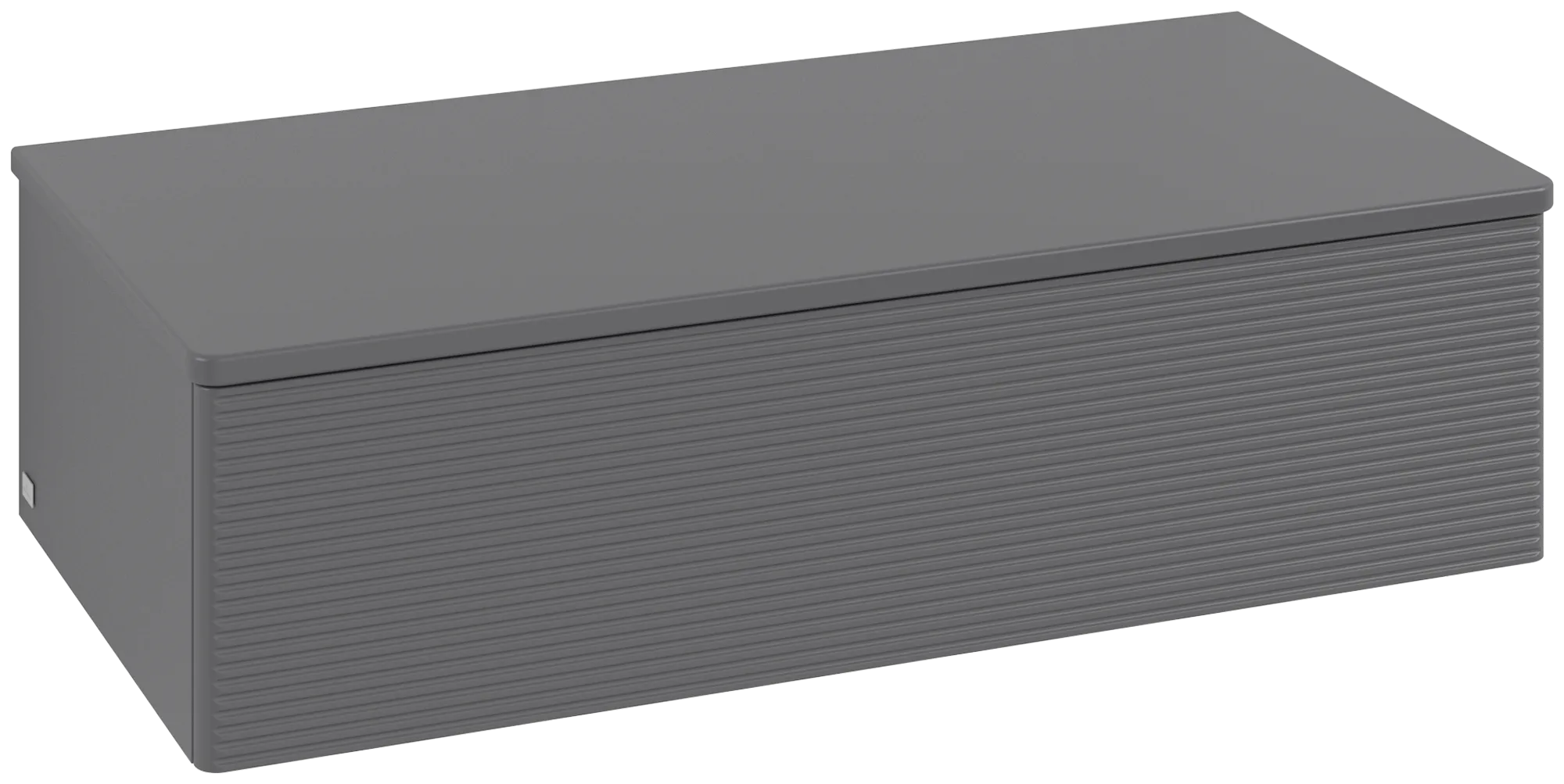Bild von VILLEROY BOCH Antao Sideboard, 1 Auszug, 1000 x 268 x 500 mm, Front mit Struktur, Anthracite Matt Lacquer / Anthracite Matt Lacquer #K40100GK