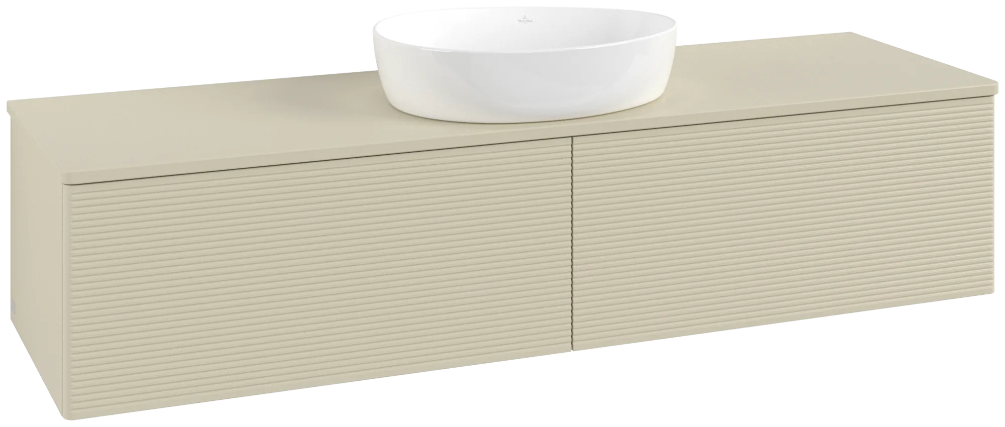 Bild von VILLEROY BOCH Antao Waschbeckenunterschrank, 2 Auszüge, 1600 x 360 x 500 mm, Front mit Struktur, Silk Grey Matt Lacquer / Silk Grey Matt Lacquer #K36110HJ