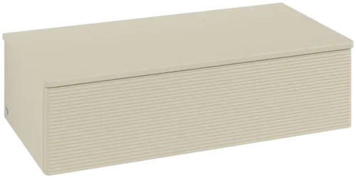 Bild von VILLEROY BOCH Antao Sideboard, 1 Auszug, 1000 x 268 x 500 mm, Front mit Struktur, Silk Grey Matt Lacquer / Silk Grey Matt Lacquer #K40100HJ