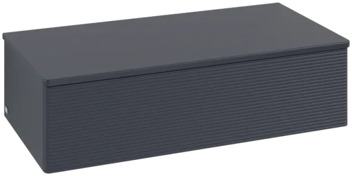 Bild von VILLEROY BOCH Antao Sideboard, 1 Auszug, 1000 x 268 x 500 mm, Front mit Struktur, Midnight Blue Matt Lacquer / Midnight Blue Matt Lacquer #K40100HG