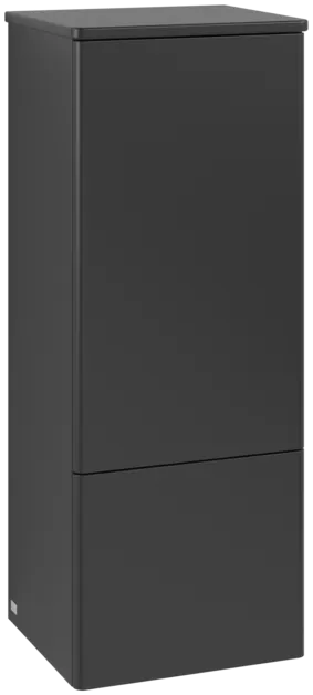 Bild von VILLEROY BOCH Antao Mittelschrank, 1 Tür, 414 x 1039 x 356 mm, Front ohne Struktur, Black Matt Lacquer / Black Matt Lacquer #K43000PD