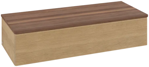 Bild von VILLEROY BOCH Antao Sideboard, 1 Auszug, 1200 x 268 x 500 mm, Front mit Struktur, Honey Oak / Warm Walnut #K41102HN