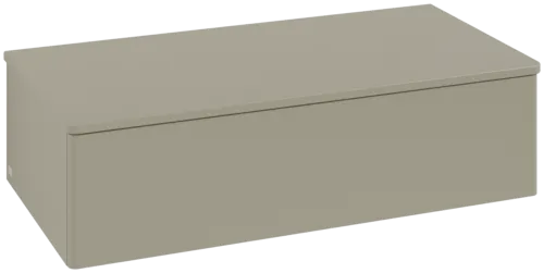 Picture of VILLEROY BOCH Antao Sideboard, 1 pull-out compartment, 1000 x 268 x 500 mm, Front without structure, Stone Grey Matt Lacquer / Stone Grey Matt Lacquer #K40000HK