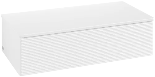 Bild von VILLEROY BOCH Antao Sideboard, 1 Auszug, 1000 x 268 x 500 mm, Front mit Struktur, White Matt Lacquer / White Matt Lacquer #K40100MT