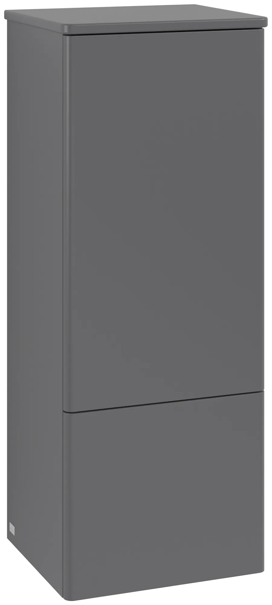 Bild von VILLEROY BOCH Antao Mittelschrank, 1 Tür, 414 x 1039 x 356 mm, Front ohne Struktur, Anthracite Matt Lacquer / Anthracite Matt Lacquer #K44000GK