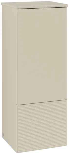 Bild von VILLEROY BOCH Antao Mittelschrank, 1 Tür, 414 x 1039 x 356 mm, Front mit Struktur, Silk Grey Matt Lacquer / Silk Grey Matt Lacquer #K44100HJ