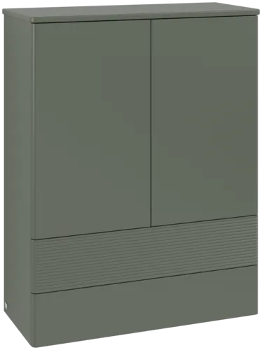 Obrázek VILLEROY BOCH Antao Highboard, 2 doors, 814 x 1039 x 356 mm, Front with grain texture, Leaf Green Matt Lacquer / Leaf Green Matt Lacquer #K47100HL