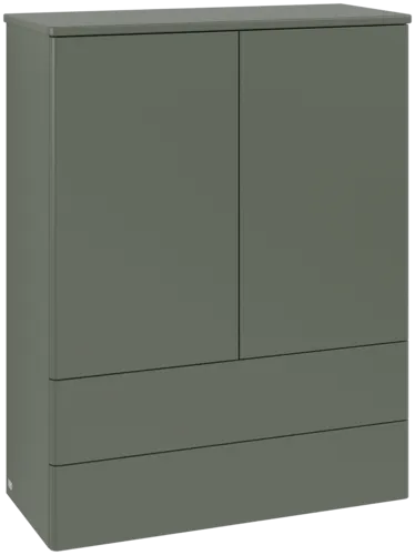 Obrázek VILLEROY BOCH Antao Highboard, 2 doors, 814 x 1039 x 356 mm, Front without structure, Leaf Green Matt Lacquer / Leaf Green Matt Lacquer #K47000HL