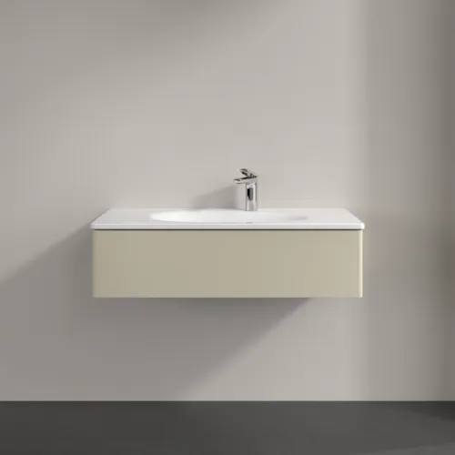 Bild von VILLEROY BOCH Antao Waschbeckenunterschrank, mit Beleuchtung, 1 Auszug, 988 x 256 x 493 mm, Front ohne Struktur, Silk Grey Matt Lacquer #L02000HJ