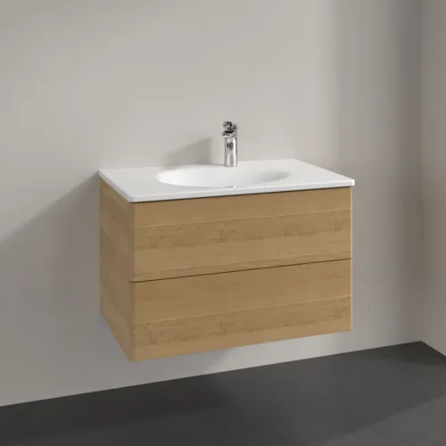 Bild von VILLEROY BOCH Antao Waschbeckenunterschrank, mit Beleuchtung, 2 Auszüge, 788 x 504 x 496 mm, Front ohne Struktur, Honey Oak #L04000HN