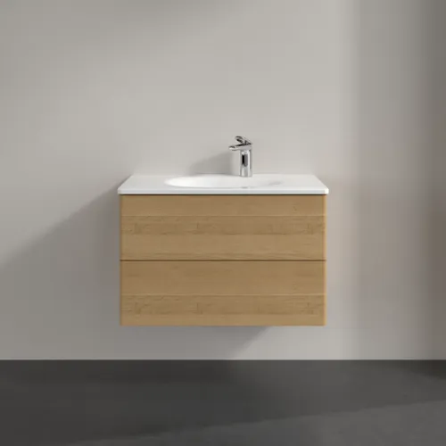 Bild von VILLEROY BOCH Antao Waschbeckenunterschrank, mit Beleuchtung, 2 Auszüge, 788 x 504 x 496 mm, Front ohne Struktur, Honey Oak #L04000HN
