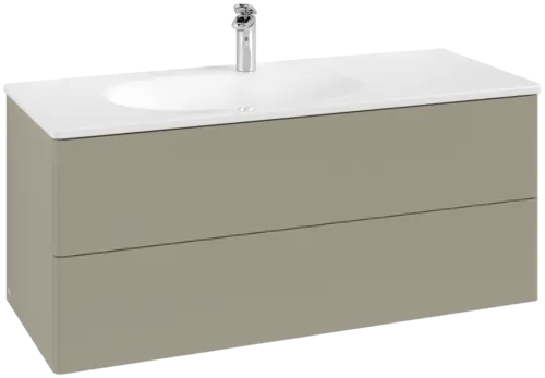 Bild von VILLEROY BOCH Antao Waschbeckenunterschrank, mit Beleuchtung, 2 Auszüge, 1188 x 504 x 493 mm, Front ohne Struktur, Stone Grey Matt Lacquer #L06000HK