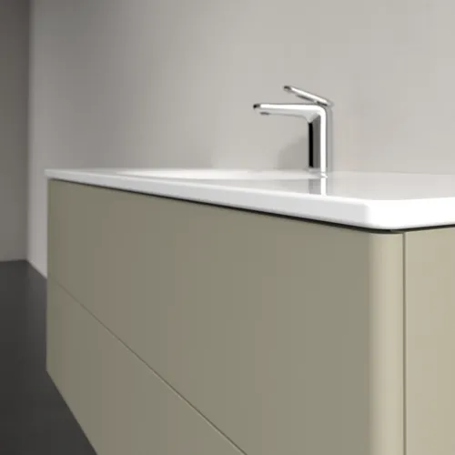Bild von VILLEROY BOCH Antao Waschbeckenunterschrank, mit Beleuchtung, 2 Auszüge, 1188 x 504 x 493 mm, Front ohne Struktur, Stone Grey Matt Lacquer #L06000HK