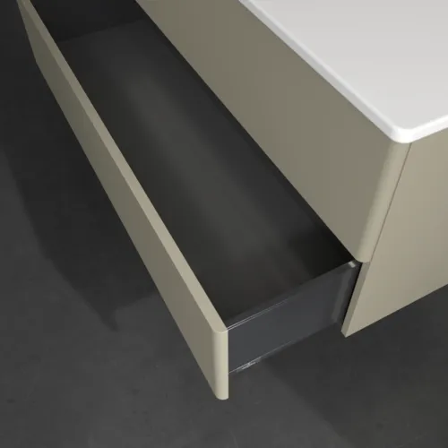 Bild von VILLEROY BOCH Antao Waschbeckenunterschrank, mit Beleuchtung, 2 Auszüge, 1188 x 504 x 493 mm, Front ohne Struktur, Stone Grey Matt Lacquer #L06000HK