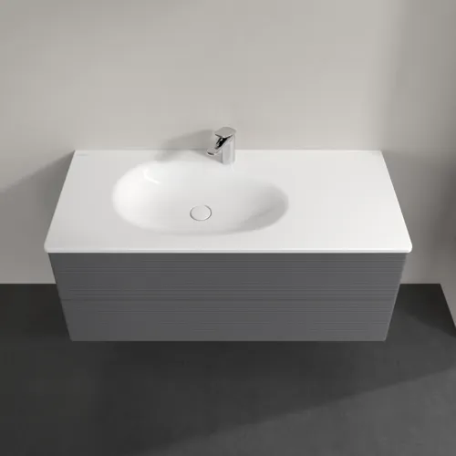 Bild von VILLEROY BOCH Antao Waschbeckenunterschrank, mit Beleuchtung, 2 Auszüge, 1188 x 504 x 493 mm, Front mit Struktur, Anthracite Matt Lacquer #L06100GK