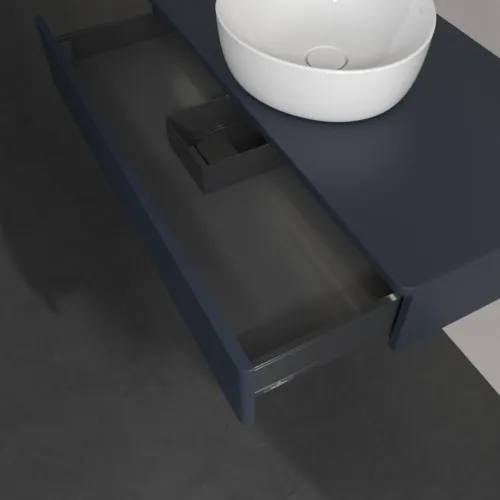 Bild von VILLEROY BOCH Antao Waschbeckenunterschrank, mit Beleuchtung, 1 Auszug, 1000 x 190 x 500 mm, Front mit Struktur, Midnight Blue Matt Lacquer / Midnight Blue Matt Lacquer #L09110HG