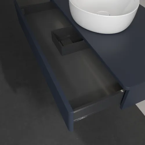 Bild von VILLEROY BOCH Antao Waschbeckenunterschrank, mit Beleuchtung, 1 Auszug, 1000 x 190 x 500 mm, Front mit Struktur, Midnight Blue Matt Lacquer / Midnight Blue Matt Lacquer #L09110HG
