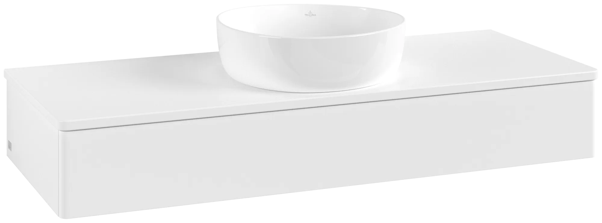 Bild von VILLEROY BOCH Antao Waschbeckenunterschrank, mit Beleuchtung, 1 Auszug, 1200 x 190 x 500 mm, Front ohne Struktur, White Matt Lacquer / White Matt Lacquer #L10050MT