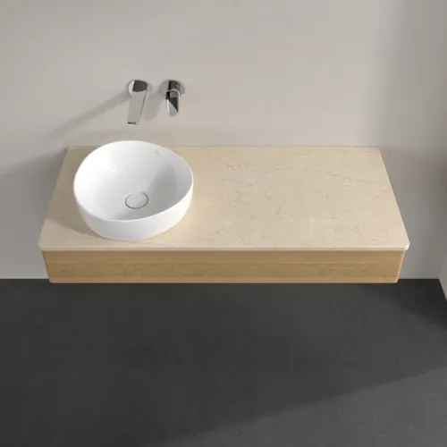 Obrázek VILLEROY BOCH Antao Vanity unit, with lighting, 1 pull-out compartment, 1200 x 190 x 500 mm, Front without structure, Honey Oak / Botticino #L11013HN