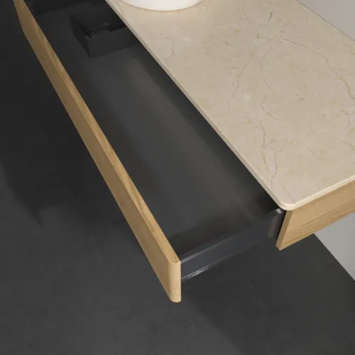 Obrázek VILLEROY BOCH Antao Vanity unit, with lighting, 1 pull-out compartment, 1200 x 190 x 500 mm, Front without structure, Honey Oak / Botticino #L11013HN