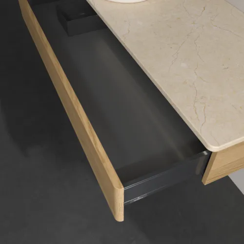 Obrázek VILLEROY BOCH Antao Vanity unit, with lighting, 1 pull-out compartment, 1200 x 190 x 500 mm, Front without structure, Honey Oak / Botticino #L11013HN