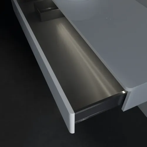 Bild von VILLEROY BOCH Antao Waschbeckenunterschrank, mit Beleuchtung, 1 Auszug, 1200 x 190 x 500 mm, Front mit Struktur, Glossy White Lacquer / Glossy White Lacquer #L11110GF