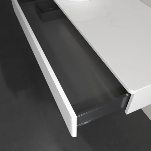Bild von VILLEROY BOCH Antao Waschbeckenunterschrank, mit Beleuchtung, 1 Auszug, 1200 x 190 x 500 mm, Front mit Struktur, Glossy White Lacquer / Glossy White Lacquer #L11150GF
