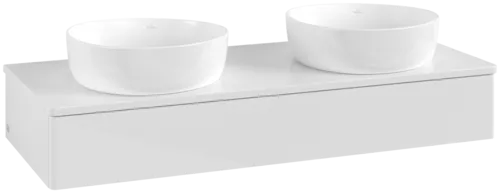Bild von VILLEROY BOCH Antao Waschbeckenunterschrank, mit Beleuchtung, 1 Auszug, 1200 x 190 x 500 mm, Front ohne Struktur, Glossy White Lacquer / Glossy White Lacquer #L13050GF