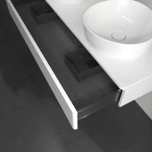 Bild von VILLEROY BOCH Antao Waschbeckenunterschrank, mit Beleuchtung, 1 Auszug, 1200 x 190 x 500 mm, Front ohne Struktur, Glossy White Lacquer / Glossy White Lacquer #L13050GF