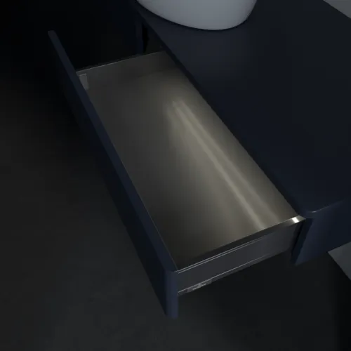 Bild von VILLEROY BOCH Antao Waschbeckenunterschrank, mit Beleuchtung, 2 Auszüge, 1600 x 190 x 500 mm, Front ohne Struktur, Midnight Blue Matt Lacquer / Midnight Blue Matt Lacquer #L14010HG