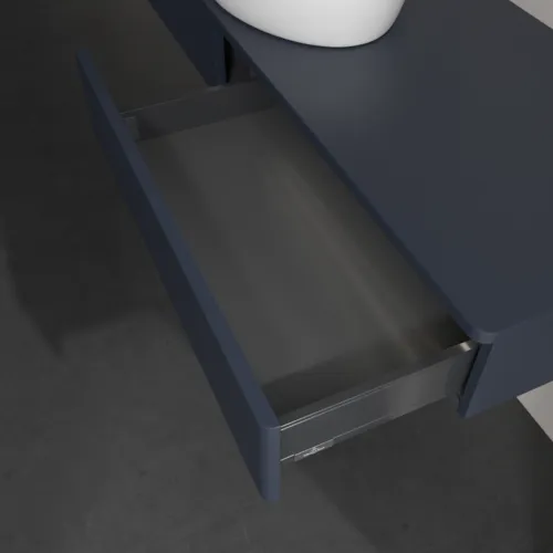 Bild von VILLEROY BOCH Antao Waschbeckenunterschrank, mit Beleuchtung, 2 Auszüge, 1600 x 190 x 500 mm, Front ohne Struktur, Midnight Blue Matt Lacquer / Midnight Blue Matt Lacquer #L14010HG